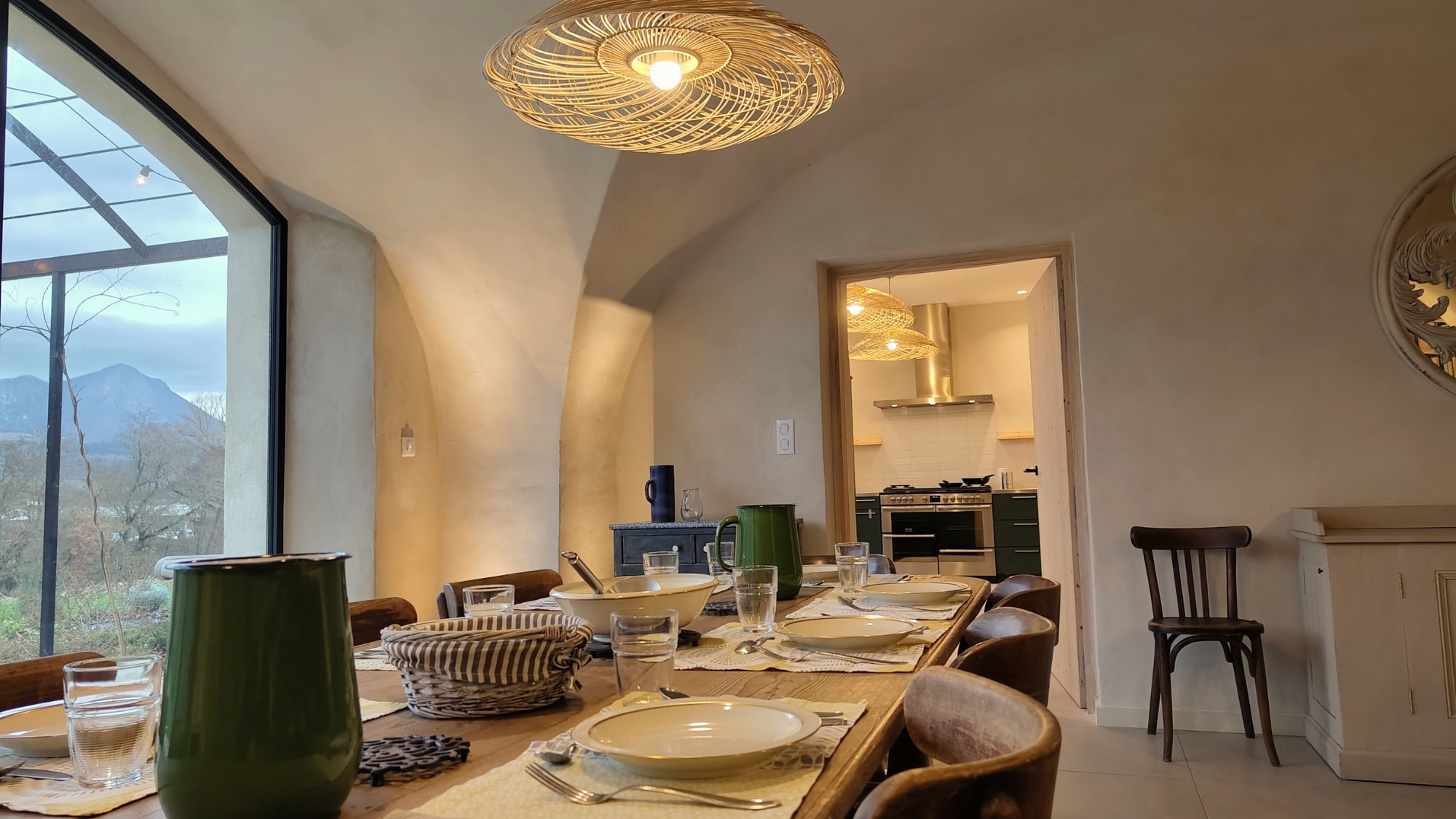 Déjeuner lors de séjours de répit et de reconstruction en Drôme